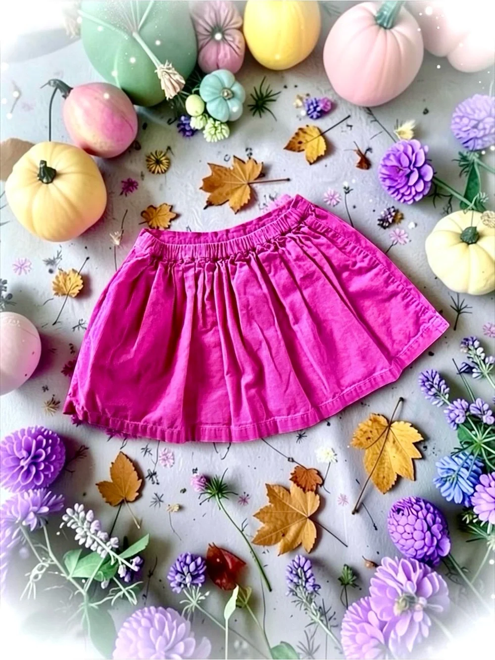 Mini Boden Girls Skirt 🦊 Medium Pink Corduroy Fox Pockets Size 4–5Y Like New